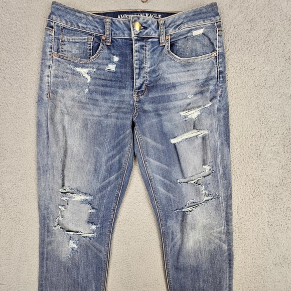 American Eagle Outfitters Blue Straight Leg Jeans - Picture 2 of 9